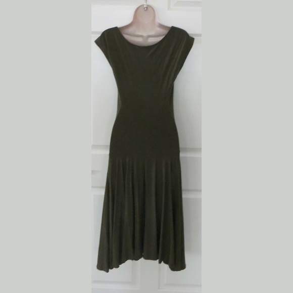 Romy Ruched Olive Dress - Picture 6 of 6